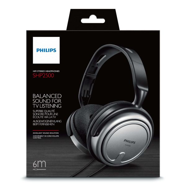 Philips TV-hoofdtelefoon met snoer voor binnen SHP2500/10 (SHP2500/10)