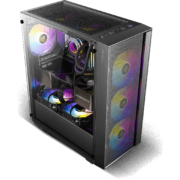 Antec AX65 ARGB Mid Tower Gaming Bl - Midi/Minitower (0-761345-10206-3) (0-761345-10206-3)