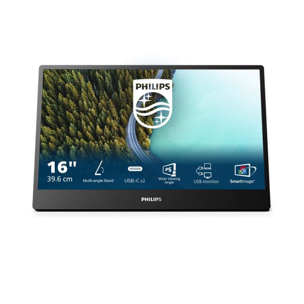 Philips 3000 series 16B1P3302D/00 computer monitor 39,6 cm (15.6") 1920 x 1080 Pixels Full HD LED Zwart (16B1P3302D/00)