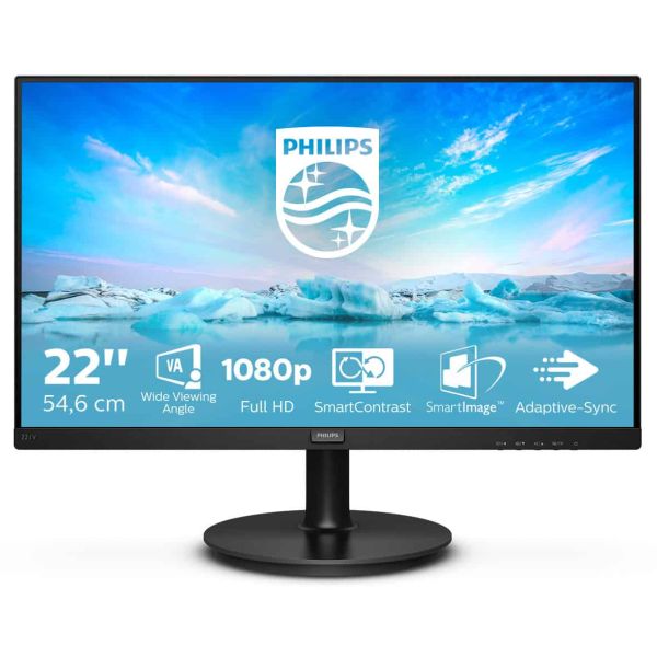 Philips V Line 221V8/00 computer monitor 54,6 cm (21.5") 1920 x 1080 Pixels Full HD LED Zwart (221V8/00)