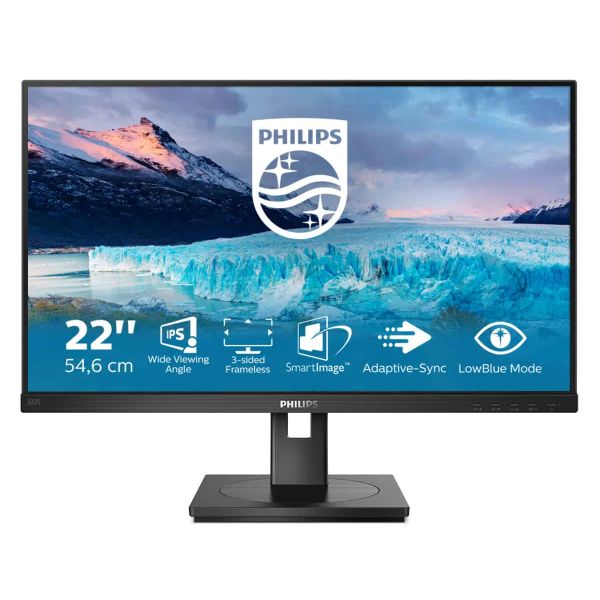Philips S Line 222S1AE/00 computer monitor 54,6 cm (21.5") 1920 x 1080 Pixels Full HD LCD Zwart (222S1AE/00)