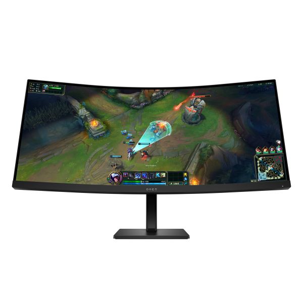 HP OMEN LCD 34c G2 curved VA 34 86,4 cm WQHD 3440x1440 1ms 185 Hz 400 nits2xHDMIDPVESA computer monitor 86,4 cm (34") 3440 x 1440 Pixels Wide Quad HD Zwart (AV4C1E9#ABB)