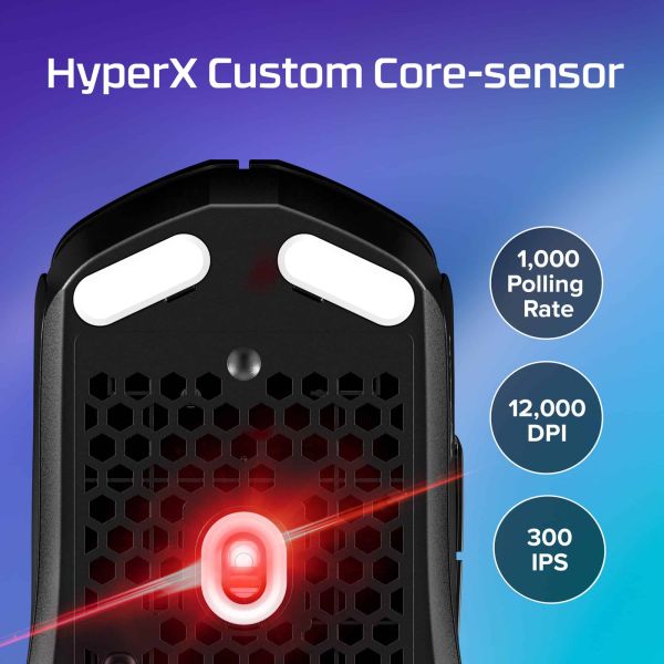 HyperX Pulsefire Haste 2 Core Wls - gaming muis (zwart/zwart) (8R2E6AA)