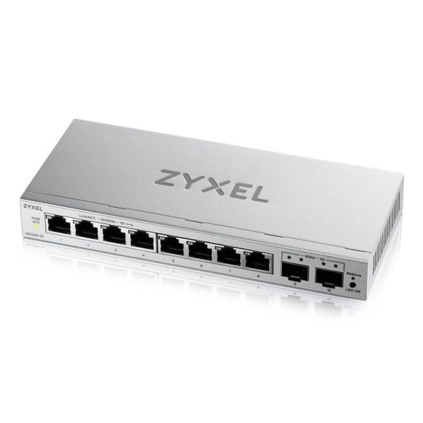 Zyxel GS1200-10v3 Managed L2 Gigabit Ethernet (10/100/1000) Desktop Grijs (GS120010V3EU0101F)