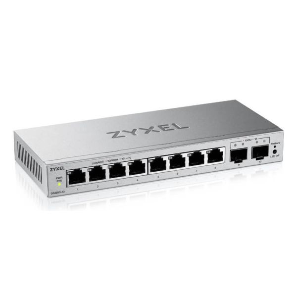 Zyxel GS1200-10v3 Managed L2 Gigabit Ethernet (10/100/1000) Desktop Grijs (GS120010V3EU0101F)