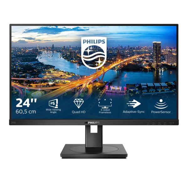 Philips B Line 245B1/00 LED display 60,5 cm (23.8") 2560 x 1440 Pixels Quad HD Zwart (245B1/00)