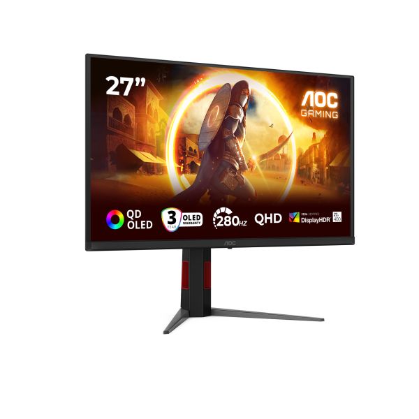 AOC G4 Q27G4ZD computer monitor 68,6 cm (27") 2560 x 1440 Pixels Quad HD QD-OLED Zwart, Rood (Q27G4ZD) AOC G4 Q27G4ZD computer monitor 68,6 cm (27") 2560 x 1440 Pixels Quad HD QD-OLED Zwart, Rood (Q27G4ZD)