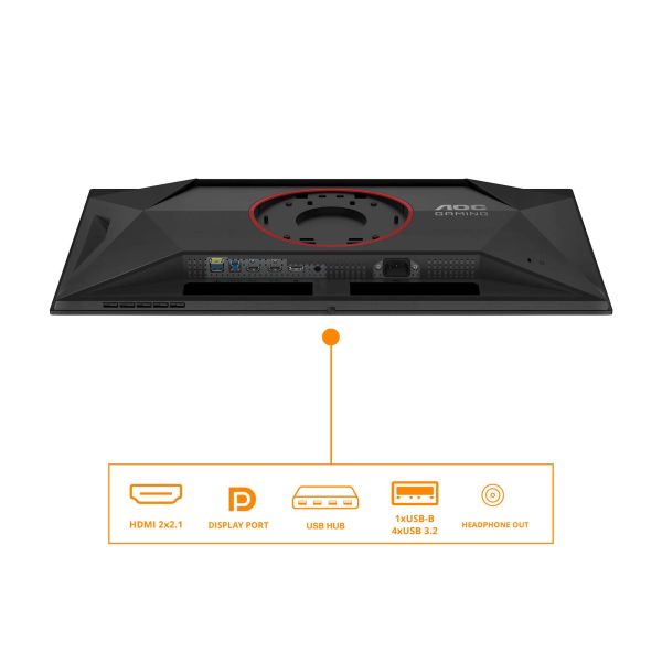 AOC G4 Q27G4ZD computer monitor 67,3 cm (26.5") 2560 x 1440 Pixels Quad HD QD-OLED Zwart, Rood (Q27G4ZD) AOC G4 Q27G4ZD computer monitor 67,3 cm (26.5") 2560 x 1440 Pixels Quad HD QD-OLED Zwart, Rood (Q27G4ZD)