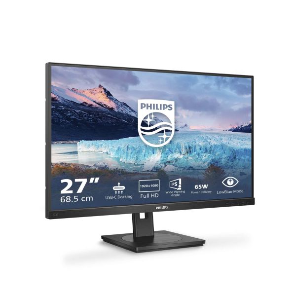 Philips S Line 273S1/00 computer monitor 68,6 cm (27") 1920 x 1080 Pixels Full HD LCD Zwart (273S1/00) Philips S Line 273S1/00 computer monitor 68,6 cm (27") 1920 x 1080 Pixels Full HD LCD Zwart (273S1/00)