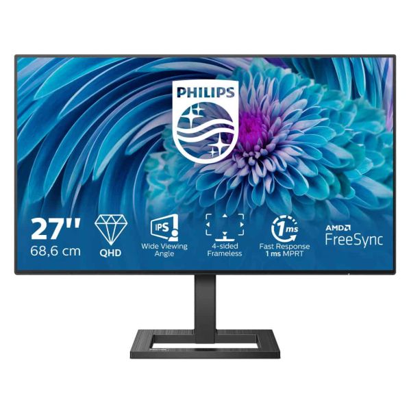 Philips E Line 275E2FAE/00 computer monitor 68,6 cm (27") 2560 x 1440 Pixels Quad HD LED Zwart (275E2FAE/00)