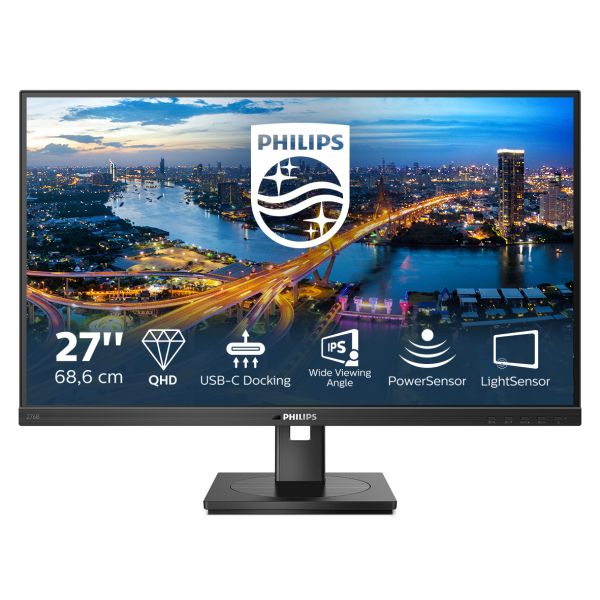 Philips 276B1/00 computer monitor 68,6 cm (27") 2560 x 1440 Pixels Full HD LED Zwart (276B1/00)