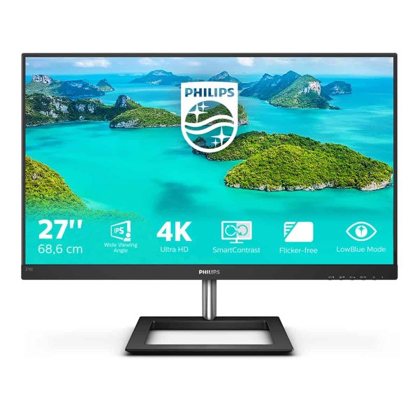 Philips E Line 278E1A/00 computer monitor 68,6 cm (27") 3840 x 2160 Pixels 4K Ultra HD IPS Zwart (278E1A/00)