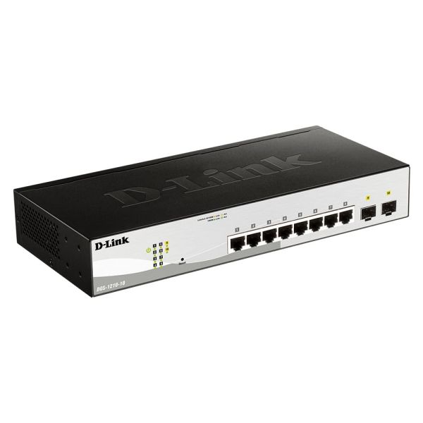 D-Link DGS-1210-10 netwerk-switch Managed L2 Gigabit Ethernet (10/100/1000) 1U Zwart, Grijs (DGS-1210-10)