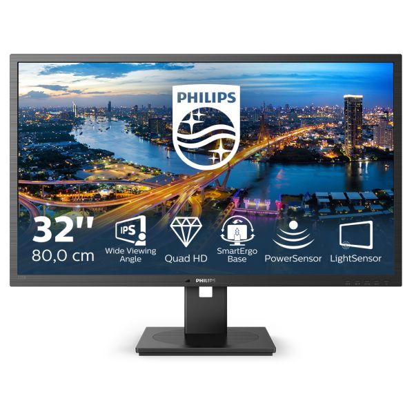 Philips B Line 325B1L/00 computer monitor 80 cm (31.5") 2560 x 1440 Pixels 2K Ultra HD LCD Zwart (325B1L/00)