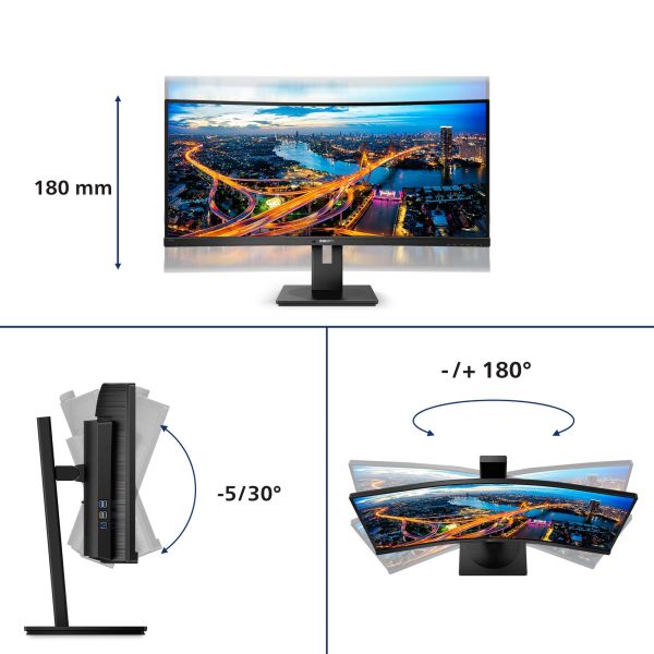 Philips B Line 345B1C/00 computer monitor 86,4 cm (34") 3440 x 1440 Pixels Quad HD LCD Zwart (345B1C/00) Philips B Line 345B1C/00 computer monitor 86,4 cm (34") 3440 x 1440 Pixels Quad HD LCD Zwart (345B1C/00)