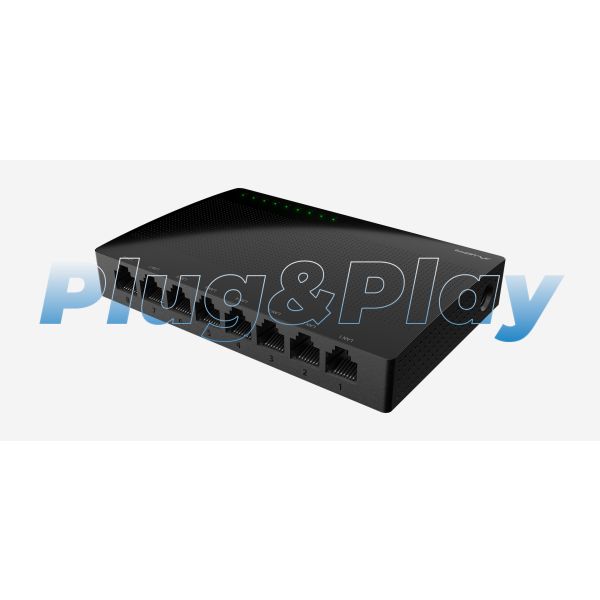 Lanberg DSP1-0108 - switch - 8 porte - (DSP1-0108)