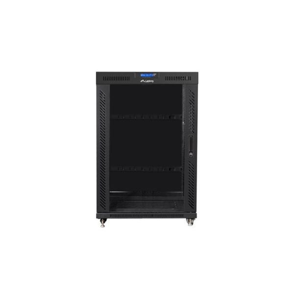 Lanberg 19inch 22U 800X1000 BLACK LANBERG GLASS DOOR (FLAT PACK) V2 (FF01-8022-12BL)