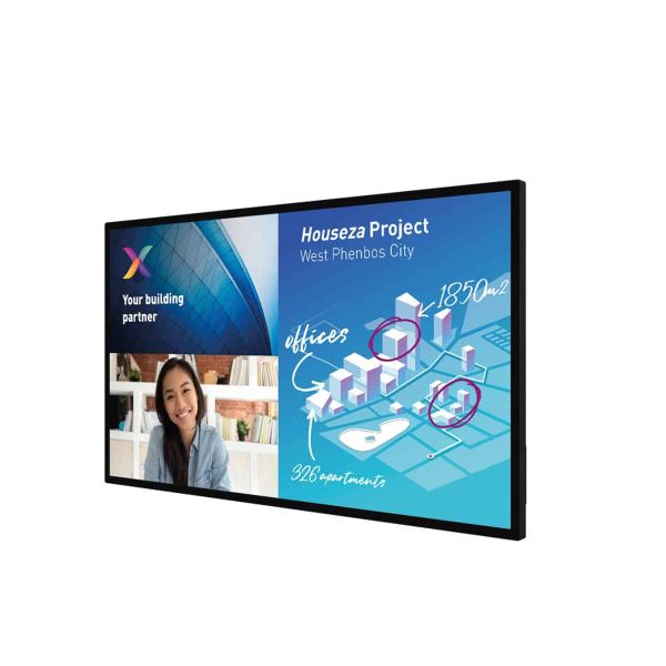 Philips 65BDL6051C/00 beeldkrant Interactief flatscreen 163,8 cm (64.5") Wifi 350 cd/m² Zwart Touchscreen 12/7 (65BDL6051C/00)
