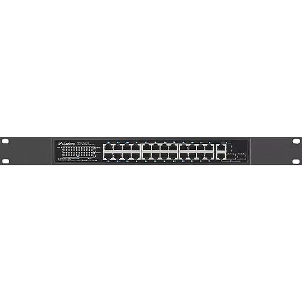 Lanberg Switch 24-Port 100MB met 2x Combo Rack 19" 250W (RSFE-24P-2C-250)