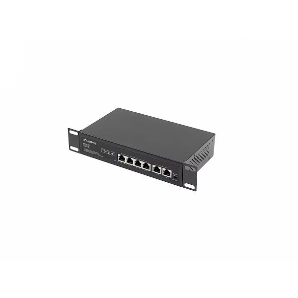 Lanberg Switch 4-Port 100MB PoE+ met 2x 100MB unmanaged (RSFE-4P-2FE-60)