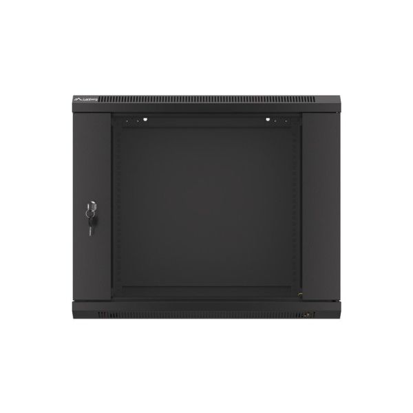 Lanberg 19 inch Wandkast 9U 600x450 met glazen deur zwart (WF01-6409-10B)