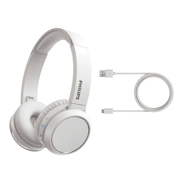 Philips 4000 series TAH4205WT/00 hoofdtelefoon/headset Draadloos Hoofdband Oproepen/muziek USB Type-C Bluetooth Wit (TAH4205WT/00)