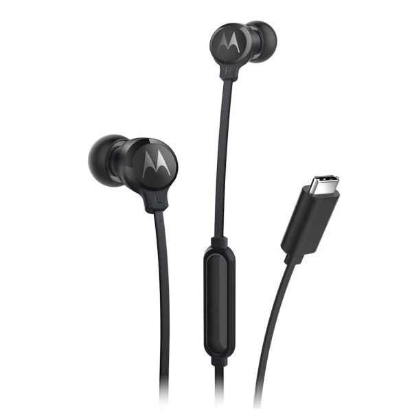 Motorola EARBUDS3CS hoofdtelefoon/headset Bedraad In-ear Oproepen/muziek USB Type-C Zwart (EARBUDS3CS)