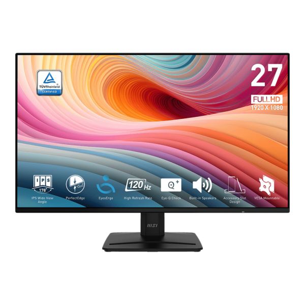 MSI PRO MP271A E2 computer monitor 68,6 cm (27") 1920 x 1080 Pixels Full HD LCD Zwart (9S6-3PD0CT-001)