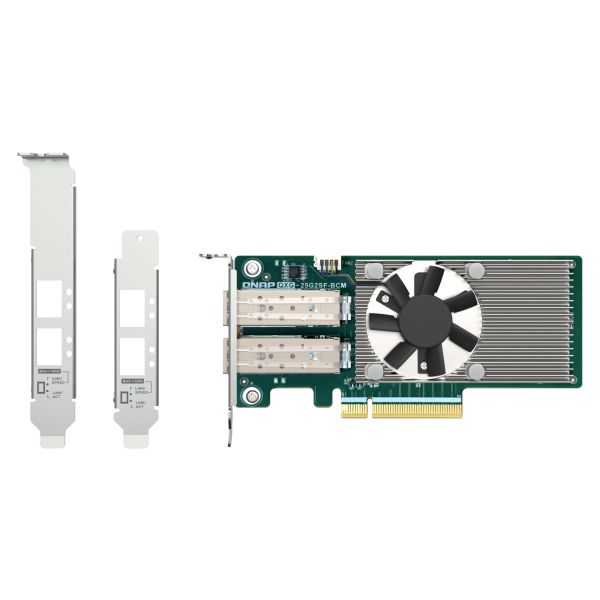 QNAP QXG-25G2SF-BCM netwerkkaart Intern Fiber 25000 Mbit/s (QXG-25G2SF-BCM)