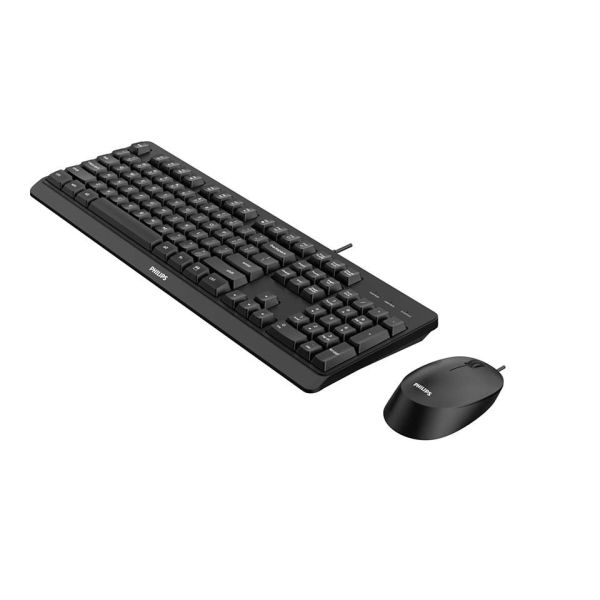 Philips 2000 series SPT6207BL/00 toetsenbord Inclusief muis USB QWERTY Engels Zwart (SPT6207BL/00)