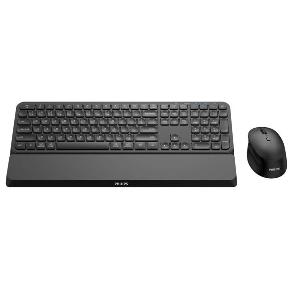 Philips 6000 series SPT6607B/00 toetsenbord Inclusief muis RF-draadloos + Bluetooth Amerikaans Engels Zwart (SPT6607B/00)
