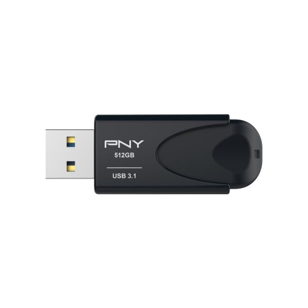 PNY Attache 4 USB flash drive 512 GB USB Type-A 3.2 Gen 1 (3.1 Gen 1) Zwart (FD512ATT431KK-EF)  PNY Attache 4 USB flash drive 512 GB USB Type-A 3.2 Gen 1 (3.1 Gen 1) Zwart (FD512ATT431KK-EF)