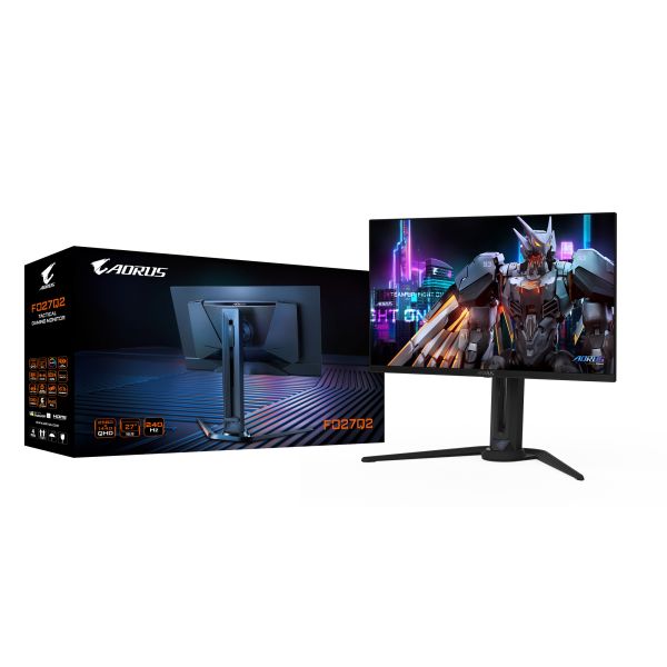 GIGABYTE AORUS FO27Q2 computer monitor 68,6 cm (27") 2560 x 1440 Pixels Quad HD OLED Zwart (AORUS FO27Q2)