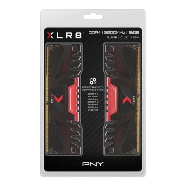 PNY XLR8 geheugenmodule 16 GB 2 x 8 GB DDR4 3200 MHz (MD16GK2D4320016AXR)