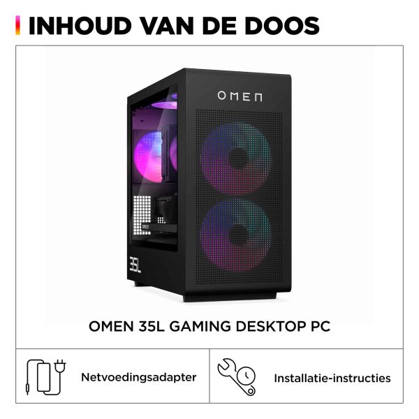 HP OMEN 35L Gaming Desktop GT16-0236nd PC Intel Core Ultra 7 265K 32 GB DDR5-SDRAM 2 TB SSD NVIDIA GeForce RTX 5070 Ti Windows 11 Home Tower AI PC Zwart (B9FM6EA#ABH)