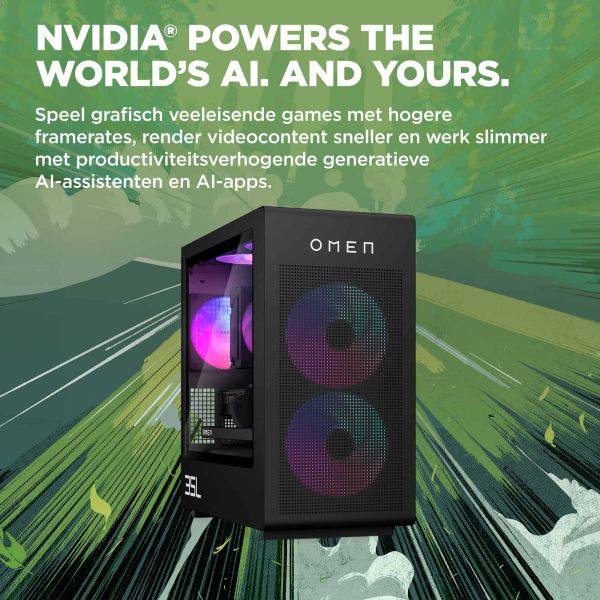HP OMEN 35L Gaming Desktop GT16-0236nd PC Intel Core Ultra 7 265K 32 GB DDR5-SDRAM 2 TB SSD NVIDIA GeForce RTX 5070 Ti Windows 11 Home Tower AI PC Zwart (B9FM6EA#ABH)