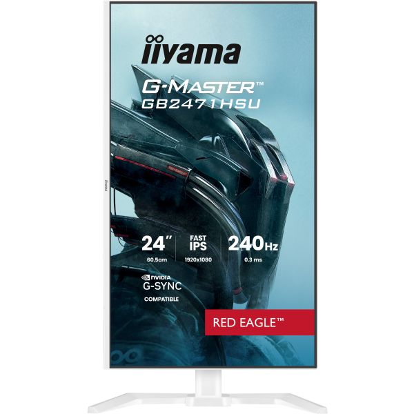 iiyama G-MASTER GB2471HSU-W1 computer monitor 60,5 cm (23.8") 1920 x 1080 Pixels Full HD LED Wit (GB2471HSU-W1)