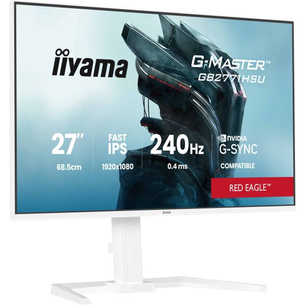 iiyama G-MASTER GB2771HSU-W1 computer monitor 68,6 cm (27") 1920 x 1080 Pixels Wit (GB2771HSU-W1)
