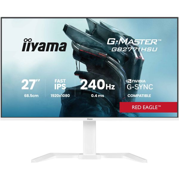 iiyama G-MASTER GB2771HSU-W1 computer monitor 68,6 cm (27") 1920 x 1080 Pixels Wit (GB2771HSU-W1)
