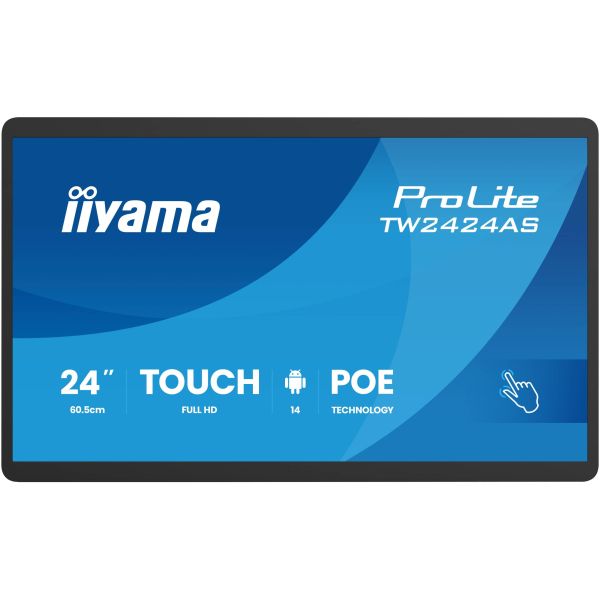iiyama ProLite TW2424AS-B3P computer monitor 60,5 cm (23.8") Touchscreen (TW2424AS-B3P)