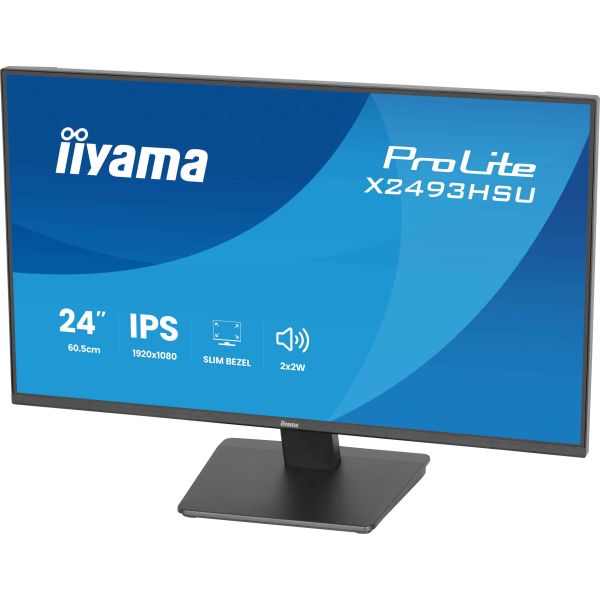 iiyama ProLite X2493HSU-B1 computer monitor 60,5 cm (23.8") 1920 x 1080 Pixels Full HD LED Zwart (X2493HSU-B1)