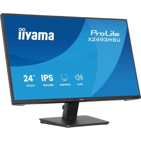 iiyama ProLite X2493HSU-B1 computer monitor 60,5 cm (23.8") 1920 x 1080 Pixels Full HD LED Zwart (X2493HSU-B1)