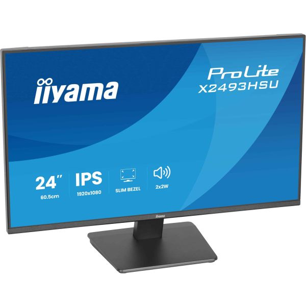 iiyama ProLite X2493HSU-B1 computer monitor 60,5 cm (23.8") 1920 x 1080 Pixels Full HD LED Zwart (X2493HSU-B1)