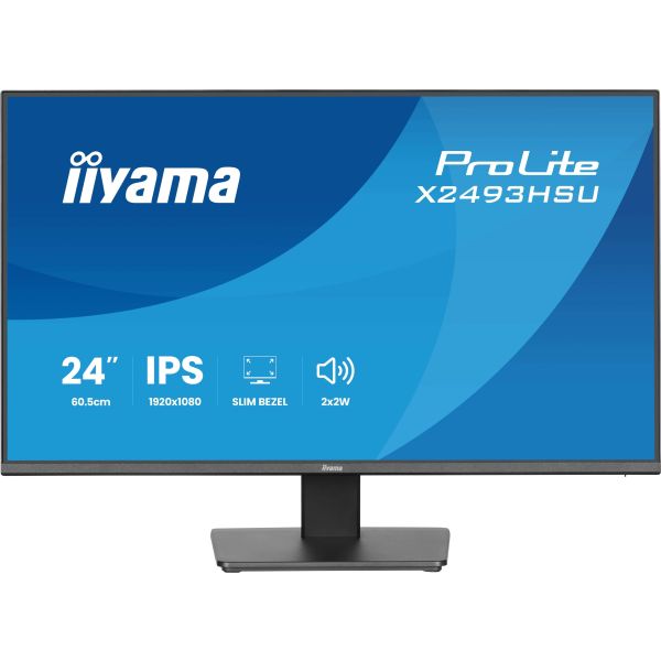 iiyama ProLite X2493HSU-B1 computer monitor 60,5 cm (23.8") 1920 x 1080 Pixels Full HD LED Zwart (X2493HSU-B1)