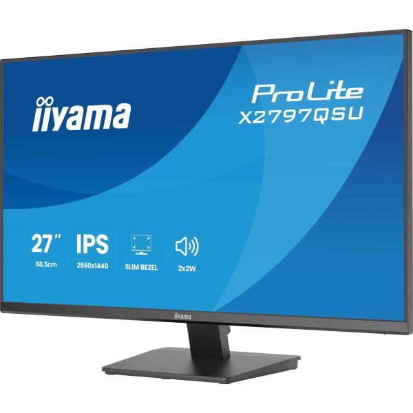 iiyama ProLite X2797QSU-B1 computer monitor 68,6 cm (27") 2560 x 1440 Pixels Quad HD LED Zwart (X2797QSU-B1)