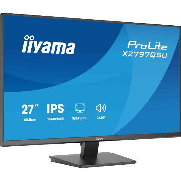 iiyama ProLite X2797QSU-B1 computer monitor 68,6 cm (27") 2560 x 1440 Pixels Quad HD LED Zwart (X2797QSU-B1)