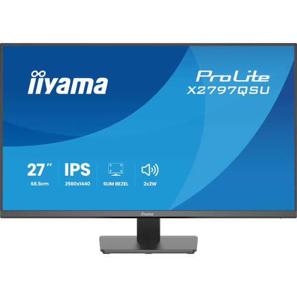 iiyama ProLite X2797QSU-B1 computer monitor 68,6 cm (27") 2560 x 1440 Pixels Quad HD LED Zwart (X2797QSU-B1)