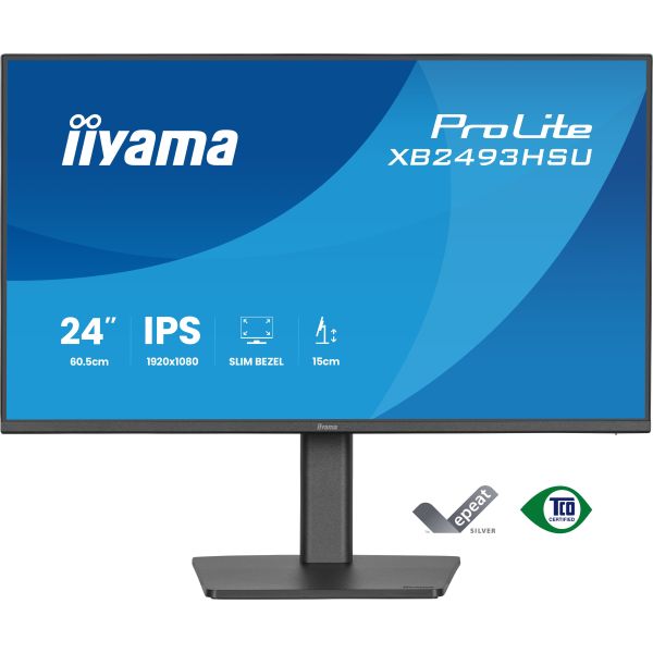iiyama ProLite XB2493HSU-B1 computer monitor 60,5 cm (23.8") 1920 x 1080 Pixels Full HD LED Zwart (XB2493HSU-B1)
