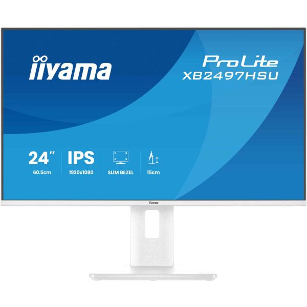iiyama ProLite XB2497HSU-W1 computer monitor 60,5 cm (23.8") 1920 x 1080 Pixels Full HD LED Wit (XB2497HSU-W1)