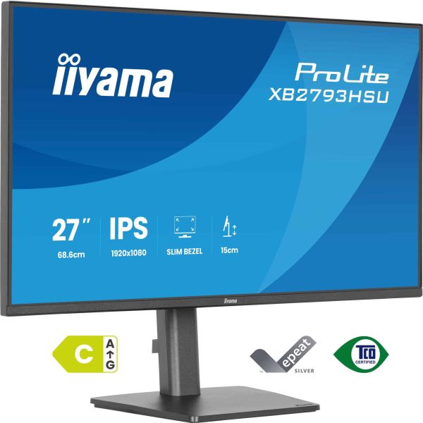 iiyama ProLite XB2793HSU-B1 computer monitor 68,6 cm (27") 1920 x 1080 Pixels Full HD LED Zwart (XB2793HSU-B1)